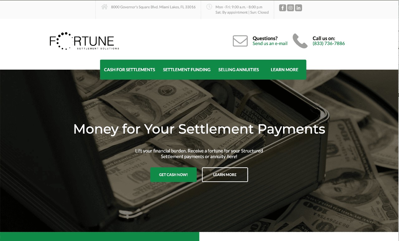 structured settlement buyer 16, Fortune Settlement Solutions