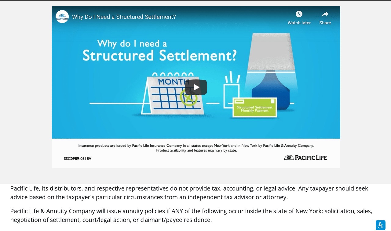 structured settlement company 29, Pacific Life Insurance Company