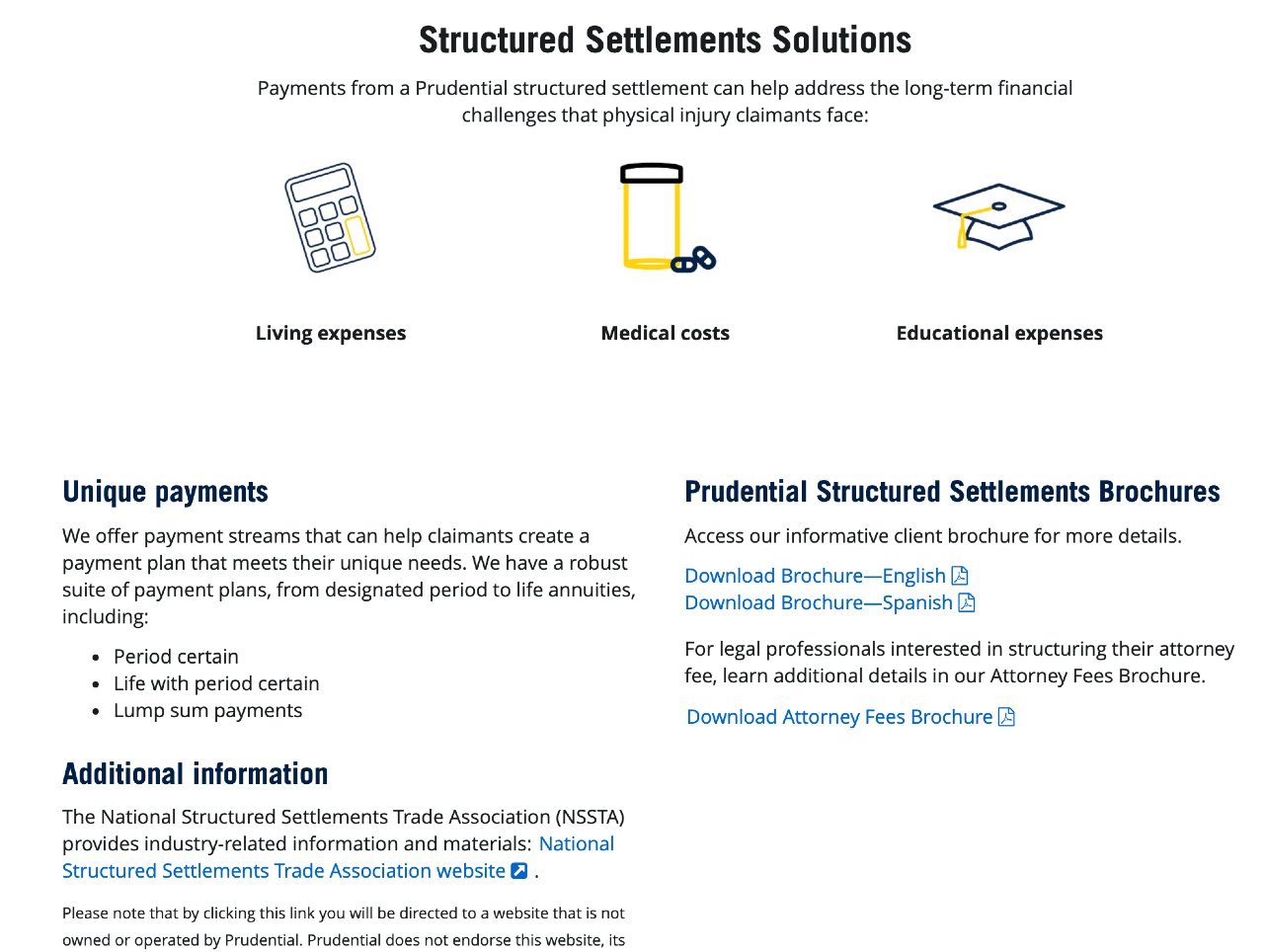 structured settlement company 6, Prudential's Structured Settlement Solutions overview